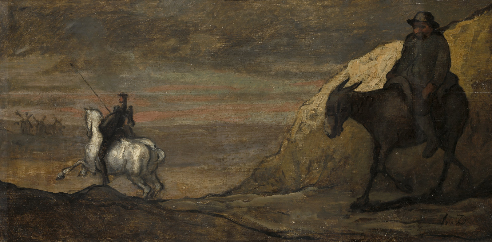 Honoré Daumien, Don Chisciotte e i mulini a vento, 1850