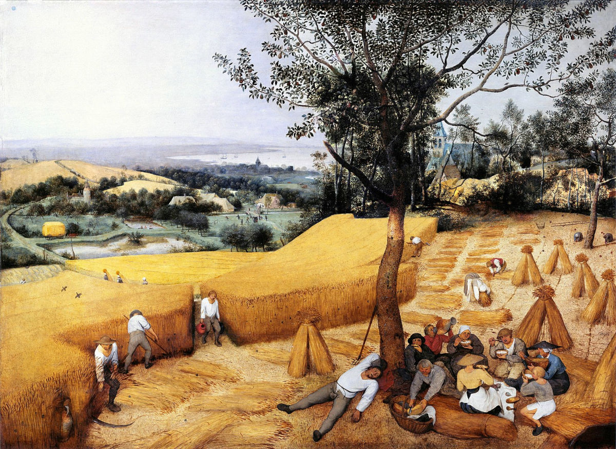 Pieter Bruegel il Vecchio, "La mietitura", 1565