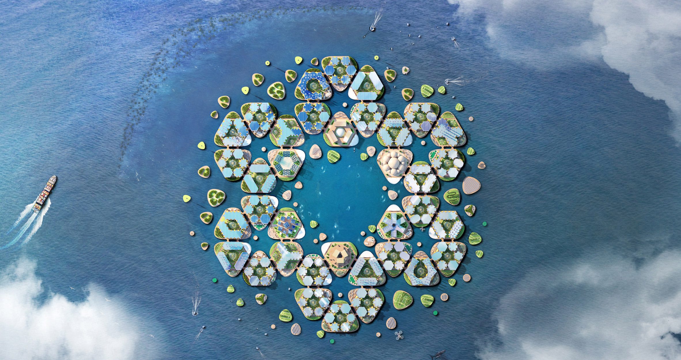 Il progetto di città galleggiante di Oceanix
